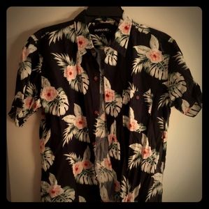 Floral short sleeve button up